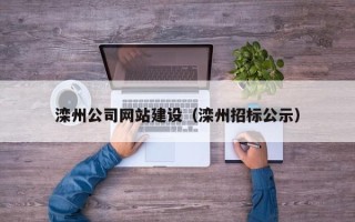 龙海滦州公司网站建设（滦州招标公示）